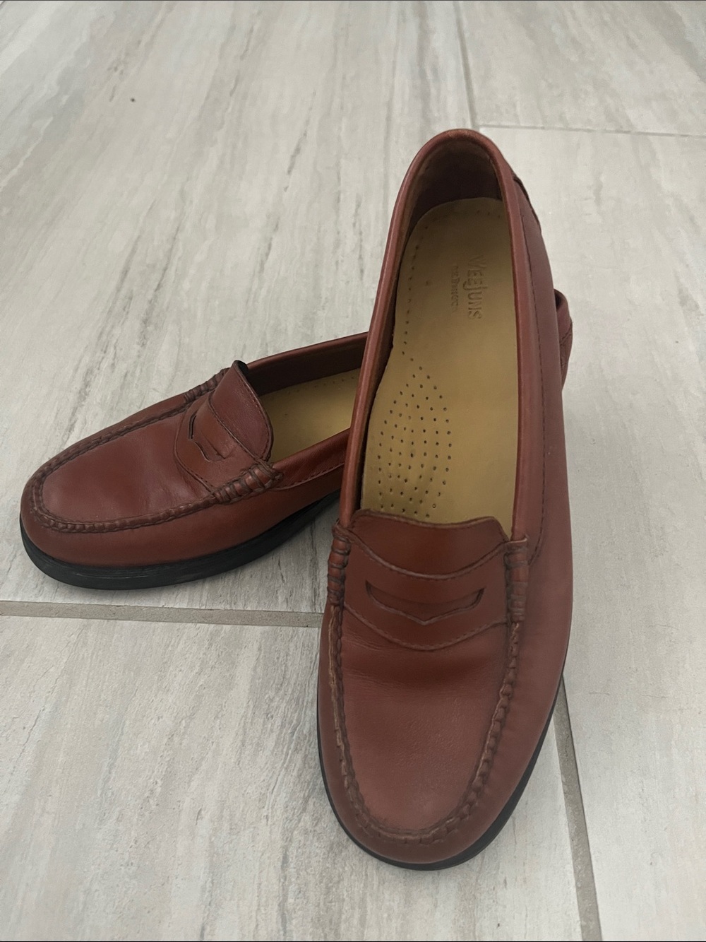 Classic Weejuns brown leather loafers